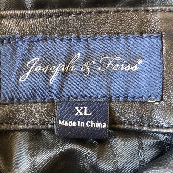 💦NWOT Joseph & Feiss Leather Jacket - Picture 2 of 7